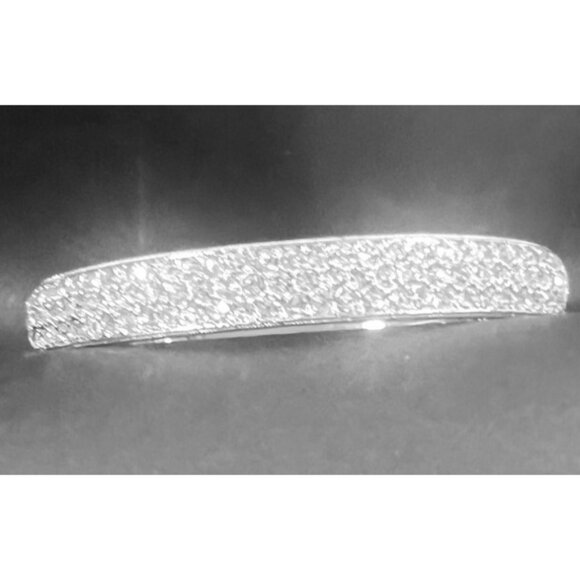 Napoli Womens Rhinestone Bangle Bracelet 2.5" Hinged Statement Holiday glitter - Picture 1 of 11